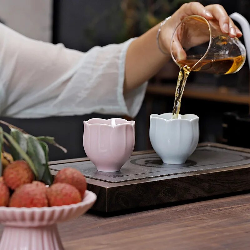 1kom Kreativna cvjetna keramička kung fu šalica za čaj Porculanska popodnevna šalica za čaj Espresso šalice u kineskom stilu Zdjela za čaj Keramička šalica za kavu