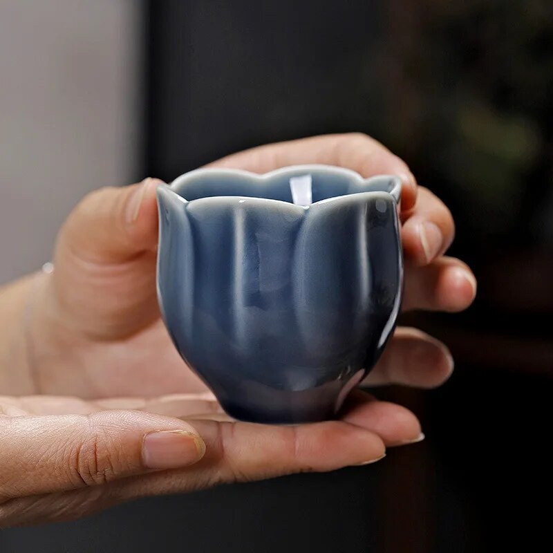 1kom Kreativna cvjetna keramička kung fu šalica za čaj Porculanska popodnevna šalica za čaj Espresso šalice u kineskom stilu Zdjela za čaj Keramička šalica za kavu