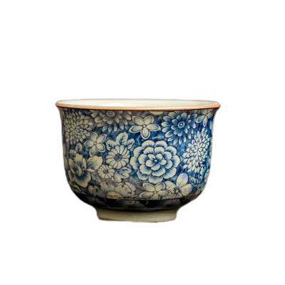 2 бр./лот Пълни цветя Керамична отваряща се китайска чаша Антична керамика Красиви чаши Комплект чаши за чай Чаши за чай за чайна церемония