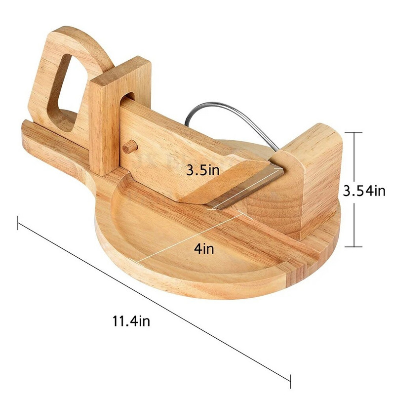 Drvena giljotina za kobasice, rezač za meso s oštricom, sigurnosni klin za zaključavanje, rezači hrane, kuhinjski pribor, naprava za dom