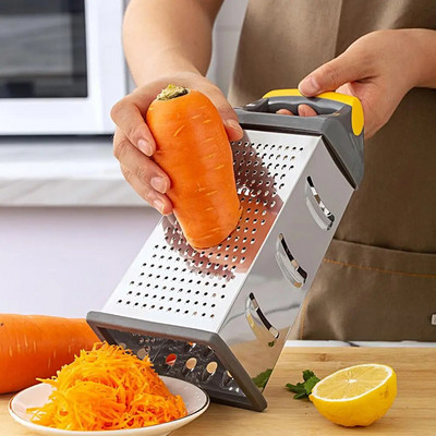 Ренде Практично 4-странно ренде в кутия Удобен многофункционален нож за зеленчуци Устойчиви на ръжда Кухненски джаджи