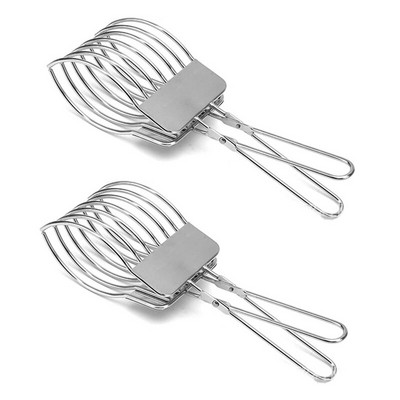 2 KOMADA Kvačica za rezanje od nehrđajućeg čelika Klješta za meso Cjepač za šunku Hrenovke Cjepač za šunku Klješta za kruh Kliješta za rezanje povrća i voća