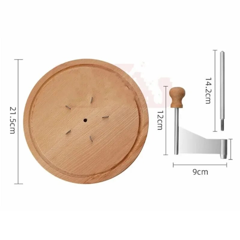 Kućna kuhinja Alati za pečenje Drveni disk Strugač za kolače od sira Rezač Ručni rotacijski uređaj za rezanje Ukrašavanje kruha Strugač za komadiće čokolade