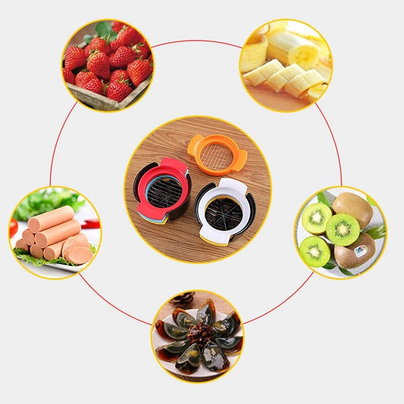 Rezač za jaja Rezač za jaja 3 u 1 Rezač za kuhana jaja Rezač za kobasice Rezani cvijet Bento Shaper Rezač za ukrašavanje voća Kuhinjski pribor