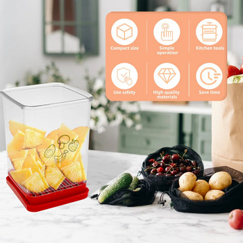 Speed Cup Slicer με Push Plate Πολυλειτουργικός Αποτελεσματικός Κόφτης Φρούτων Κύπελλο Συμπαγής Κόφτης Φράουλα Κύπελλο κοπής για κουζίνα