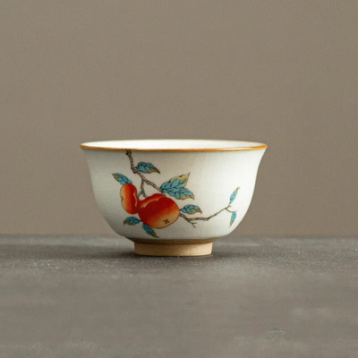 Kinijos Ru krosnies keramikinis arbatos puodelis Namų parduotuvės Arbatos dubuo Rankų darbo arbatos rinkinys Priedai Nešiojami Master Cup Arbatos stalo reikmenys 90 ml