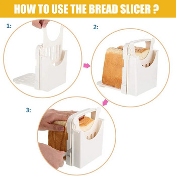 Инструмент за нарязване на тостове Сгъваема машина за нарязване на хляб Регулируемо ръководство за рязане на хляб Инструменти за съдове за печене Поставка за ножове Домашна кухня Джаджи