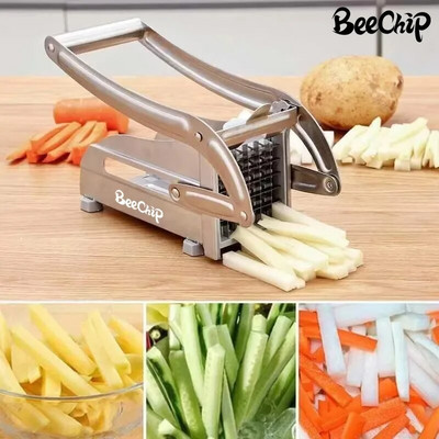 Mașină de tăiat cartofi, multifuncțională, din oțel inoxidabil, instrument manual de tăiat legume pentru tăiat cartofi, castraveți, fructe și legume