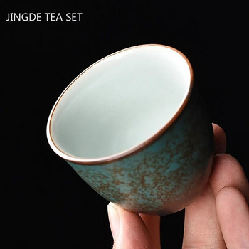 Старинна домакинска керамична чаша за чай Преносима майсторска чаша за медитация Традиционен сервиз за чай Консумативи Китайска чаша Бутикова чаша за чай