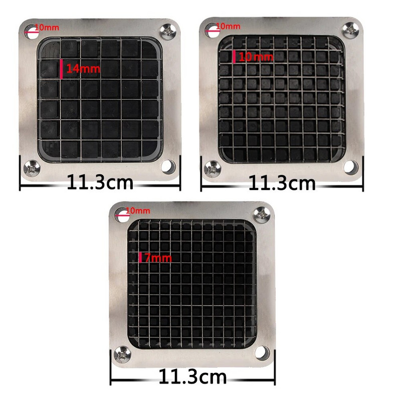 Veličina +3 oštrice, dodaci stroja za prženje krumpirića Rezač za prženje krumpirića, dijelovi rezača za čips Rezači za prženje čipsa od nehrđajućeg čelika