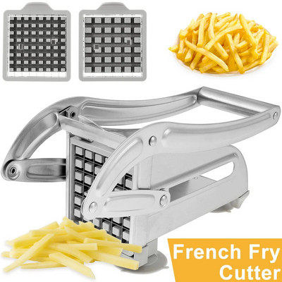 Κόφτης τηγανιτής από ανοξείδωτο ατσάλι Κόφτης πατάτας Εγχειρίδιο Vegetable Cutter Potato Chips Maker French Fries Cutter Εργαλεία κουζίνας