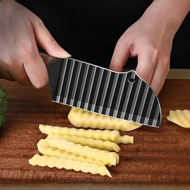 „Wolf Tooth“ bulvių peilis specialus peilis, melionų ir vaisių bangų bangavimo peilis, virtuvės daržovių pjaustymo peilis iš nerūdijančio plieno TB9195