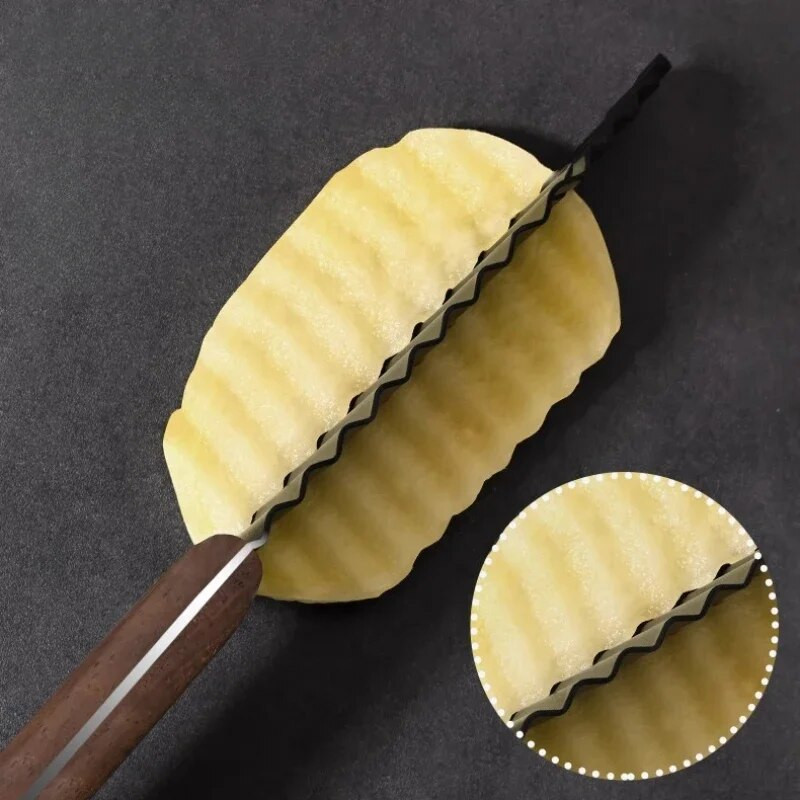 „Wolf Tooth“ bulvių peilis specialus peilis, melionų ir vaisių bangų bangavimo peilis, virtuvės daržovių pjaustymo peilis iš nerūdijančio plieno TB9195