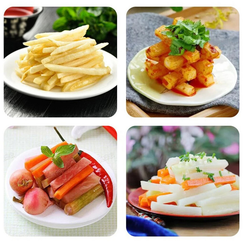 Ručni rezač čipsa Rezač pomfrita Aparat za trakice od nehrđajućeg čelika Stroj za sjeckanje voća i povrća Kuhinjski alati