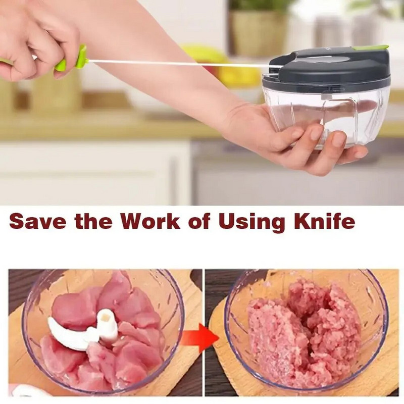 Ručna sjeckalica za hranu Kuhinjski procesor Povrće Voće Sjeckalica za meso Češnjak Sjeckalica za luk Naprave za muškarce Kuhinjski dodaci