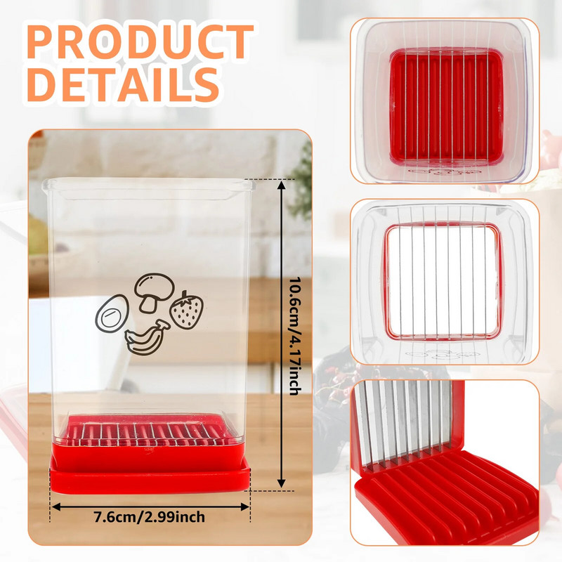 Brzi rezač za šalice s pločicom za guranje Prijenosni rezač za šalice Učinkoviti rezač za voće Multifunkcionalni rezač za šalice Kompaktna jagoda