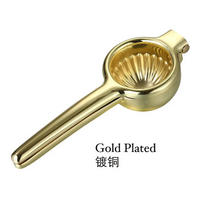 Ručni cijedilac limuna od nehrđajućeg čelika Sokovnik za citruse Cjedilnik limete Kuhinjski barski alat - bakrena/zlatna/srebrna boja