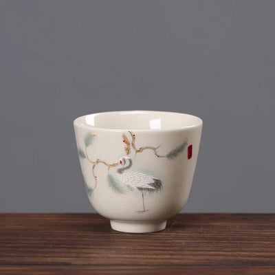 Kineska tradicionalna keramička šalica za šalicu za putnu meditaciju Izvrsna ručno oslikana zdjela za čaj Pu'er Master Cup Dodaci za set za čaj 50 ml