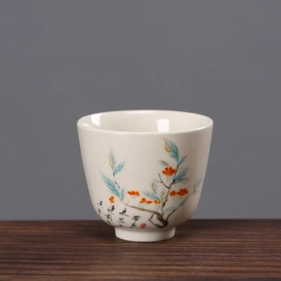 Kineska tradicionalna keramička šalica za šalicu za putnu meditaciju Izvrsna ručno oslikana zdjela za čaj Pu'er Master Cup Dodaci za set za čaj 50 ml