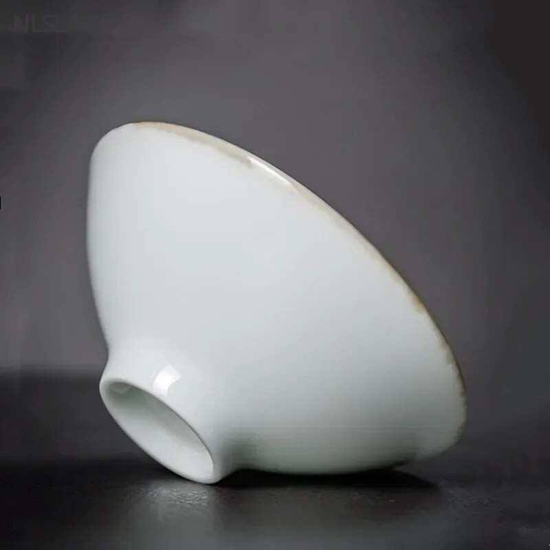 60 ml Käsitsi maalitud keraamiline teetass Traditsiooniline valge portselanist teetass Käsitsi valmistatud kaasaskantav teekauss Hiina tee tarvikud