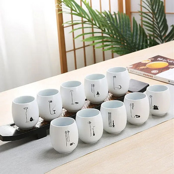 Японска керамична чаша за чай Customize Zen Sample Porcelain Teacup Portable Personal Single Cup Tea Set Accessories Master Cup 140ml