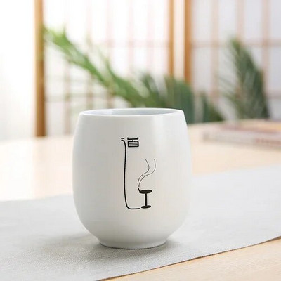 Japanska keramička šalica za čaj Prilagodite Zen uzorke Porculanska šalica za čaj Prijenosna osobna jedna šalica Set za čaj Dodatna oprema Master Cup 140 ml