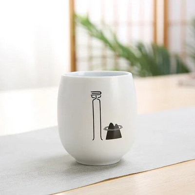 Japanska keramička šalica za čaj Prilagodite Zen uzorke Porculanska šalica za čaj Prijenosna osobna jedna šalica Set za čaj Dodatna oprema Master Cup 140 ml