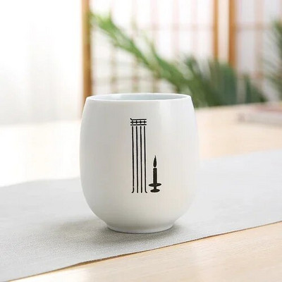 Japanska keramička šalica za čaj Prilagodite Zen uzorke Porculanska šalica za čaj Prijenosna osobna jedna šalica Set za čaj Dodatna oprema Master Cup 140 ml