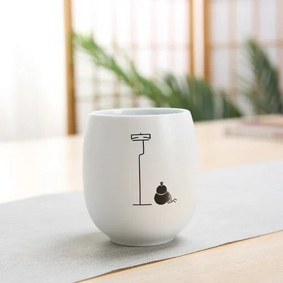 Japanska keramička šalica za čaj Prilagodite Zen uzorke Porculanska šalica za čaj Prijenosna osobna jedna šalica Set za čaj Dodatna oprema Master Cup 140 ml