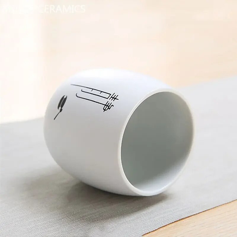 Japanska keramička šalica za čaj Prilagodite Zen uzorke Porculanska šalica za čaj Prijenosna osobna jedna šalica Set za čaj Dodatna oprema Master Cup 140 ml