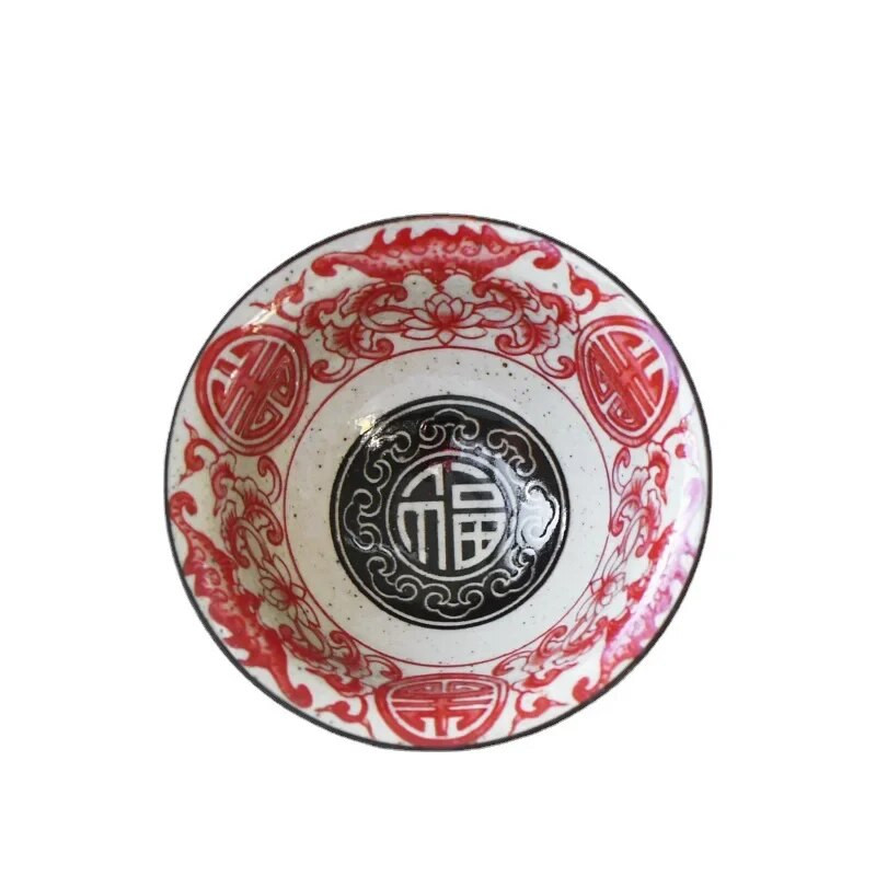 Antikvarinės keramikos „Fu“ arbatos puodelis Kūrybinis spausdinimas „Blessed Ceramic Senov“ kepurės puodelis Kinų Kungfu arbatos rinkinys arbatos ceremonijos priedai