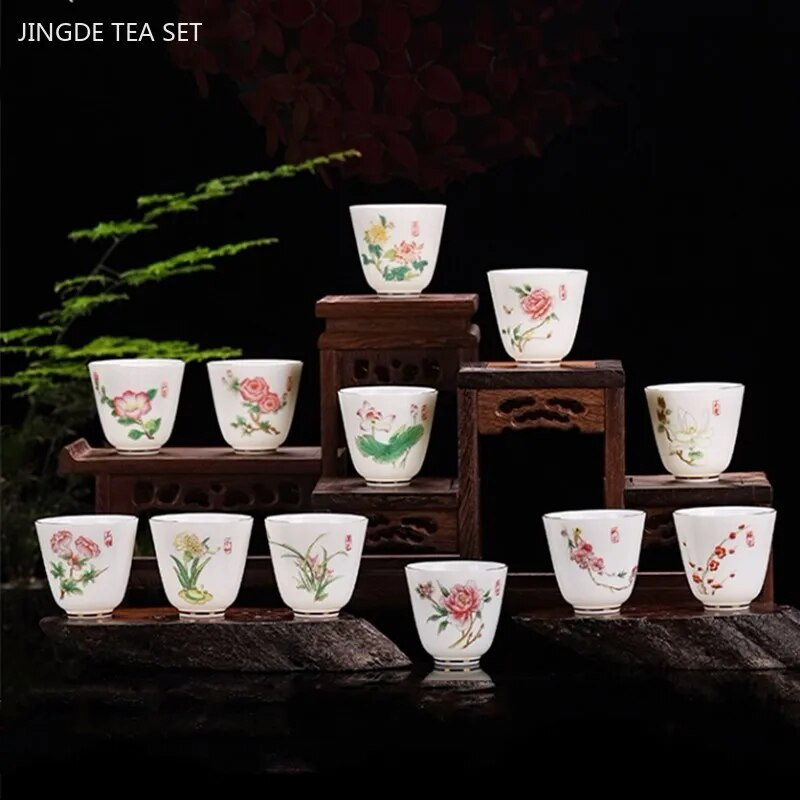 Kiniškas keramikinis arbatos puodelis rankomis dažytas grožio portretas meistro puodeliai Boutique arbatos dubenėlis meditacijos puodelis porcelianinis arbatos rinkinio priedai