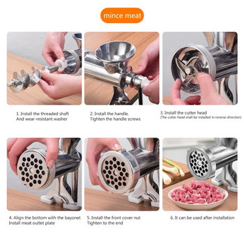 Εργαλεία μαγειρέματος πολυλειτουργικού κιμά χειρός Φορητή μηχανή λείανσης κρέατος Αξεσουάρ μανιβέλας χειρός Προμήθειες κουζίνας