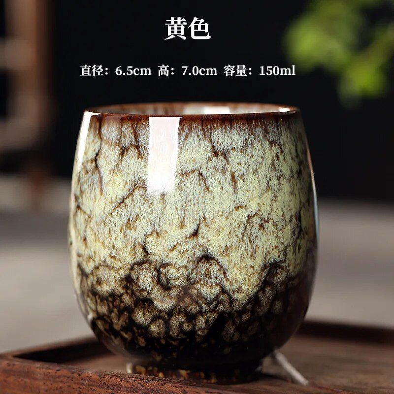 Pigmentált kerámia teáscsészék, japán stílusú teásedény, teáscsésze, I167, 150 ml