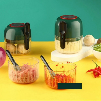 Електрическа кълцалка за храна, зеленчуци, изстисквачка, месомелачка, безжична мини машина за смачкване на чесън, кухненски инструмент