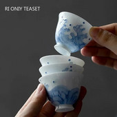 1 vnt kiniškas rankų darbo keraminis arbatos puodelis Kelioninis asmeninis meditacijos puodelis rankomis dažytas bangų porcelianinis arbatos dubenėlis buitinis arbatos rinkinys