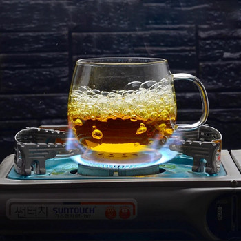 350 ML Изящен прозрачен стъклен филтър Чаша за чай, топлоустойчива против експлозия, висококачествена офис чаша за чай, чаша за сок, мляко, чаша за чай
