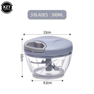1PC kućanski ručni mlinci za meso Višenamjenski ručni sokovnik Blender 5 oštrica Kuhinjski procesori Kuhinjski alati