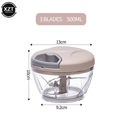 1PC kućanski ručni mlinci za meso Višenamjenski ručni sokovnik Blender 5 oštrica Kuhinjski procesori Kuhinjski alati