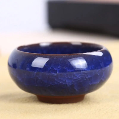Ice Crack Glaze Pattern Лилава глинена чаша за чай Японска малка чаша за чай Керамични кунгфу инструменти за чай Сукулентна мини саксия 1 БР. LE238