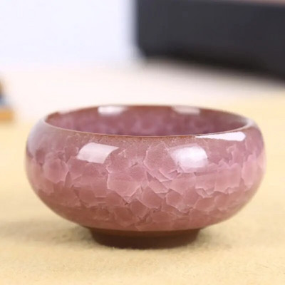 Jégrepedezett mázmintás lila agyag teáscsésze japán kis teáscsésze kerámia kungfu teaeszközök zamatos mini virágcserép 1 DB LE238