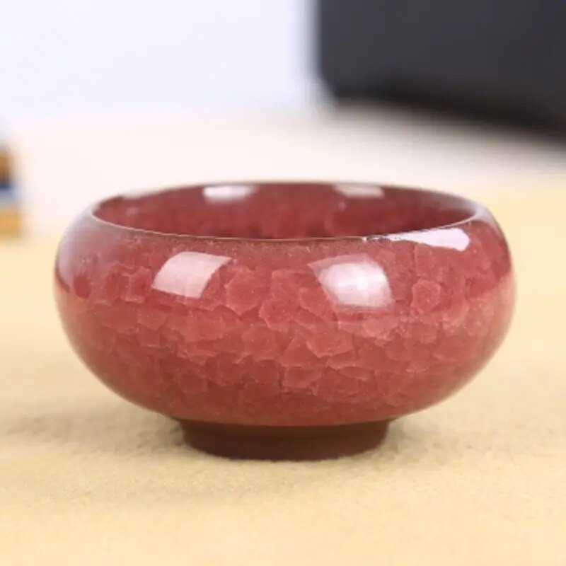 Jégrepedezett mázmintás lila agyag teáscsésze japán kis teáscsésze kerámia kungfu teaeszközök zamatos mini virágcserép 1 DB LE238