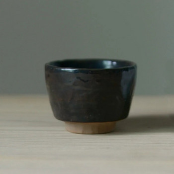 Керамика Груба керамика Чаша за чай Практичен плътен цвят Стилна ръчно изработена чаша за чай Домакински комплект за чай