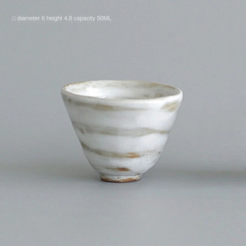 Керамика Груба керамика Чаша за чай Практичен плътен цвят Стилна ръчно изработена чаша за чай Домакински комплект за чай