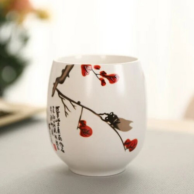 1db kínai kerámia teáscsésze kézzel készített fehér porcelán teáscsészék Kávés bögre csésze Mester teáskészlet Kiegészítők Háztartási italok