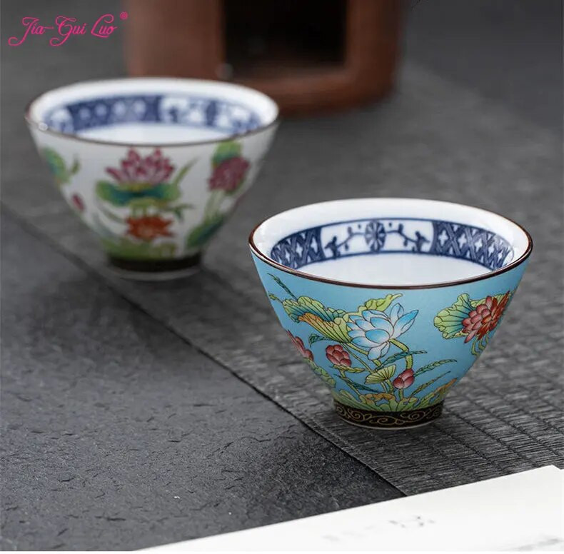 JIA GUI LUO-Keramičke šalice za čaj, Tazas De Ceramica, Šalice za kavu, Kineska šalica za čaj, Kiln Change Tea Cup, I118, 70 ml