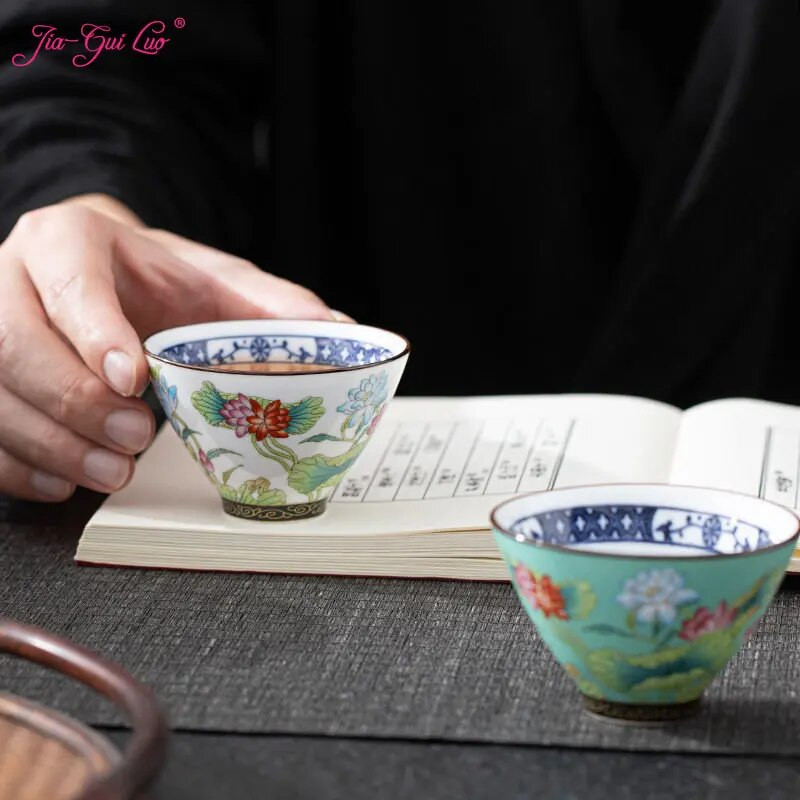 JIA GUI LUO-Keramičke šalice za čaj, Tazas De Ceramica, Šalice za kavu, Kineska šalica za čaj, Kiln Change Tea Cup, I118, 70 ml