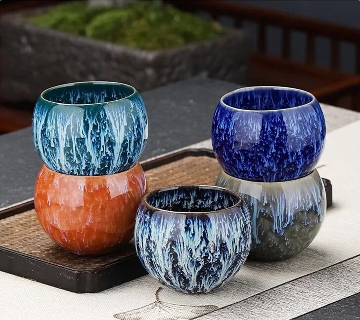 Keramičke šalice za čaj JIA GUI LUO, Tazas De Ceramica, šalice za kavu, kineska šalica za čaj, šalica za čaj Kiln Change, I115, 130 ml