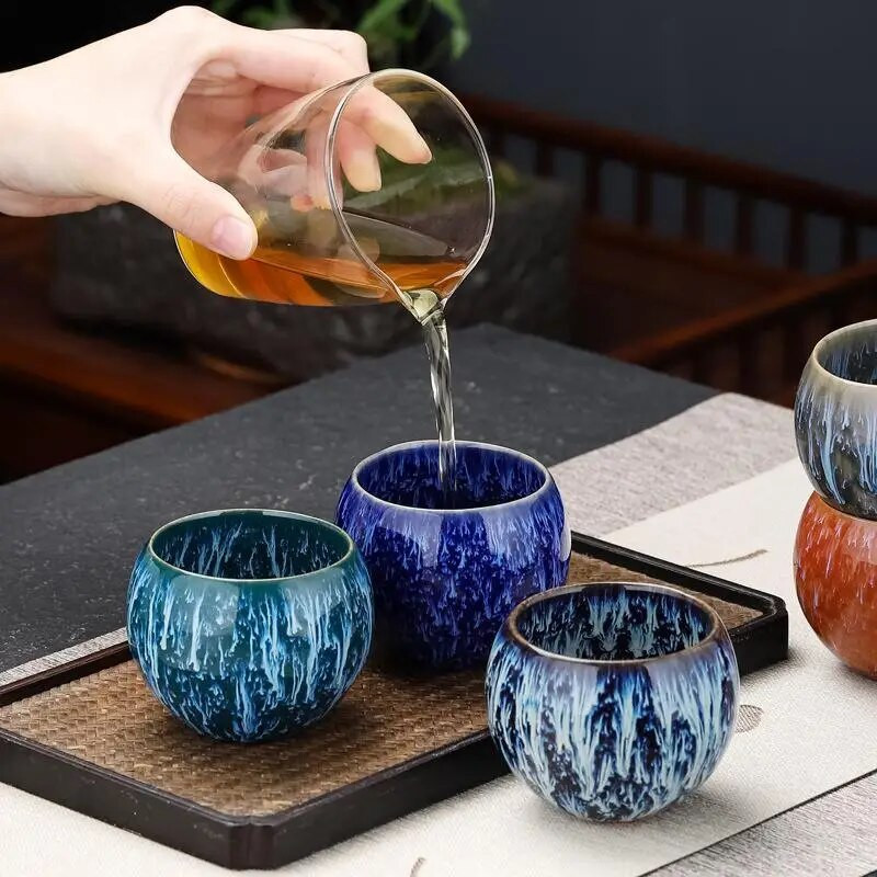 Keramičke šalice za čaj JIA GUI LUO, Tazas De Ceramica, šalice za kavu, kineska šalica za čaj, šalica za čaj Kiln Change, I115, 130 ml