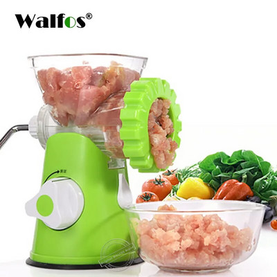 Висококачествена многофункционална домашна ръчна месомелачка WALFOS за смилане на месо/зеленчуци/подправки, ръчно завъртана месомелачка, наденица